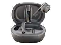 Poly Voyager Free 60+ UC - Écouteurs sans fil avec micro - intra-auriculaire - Suppresseur de bruit actif - USB-A via adaptateur Bluetooth - noir de charbon - certifié Zoom 7Y8G3AA